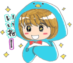 Penguin of girl sticker #4111895