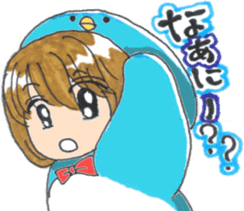 Penguin of girl sticker #4111896