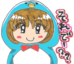 Penguin of girl sticker #4111897