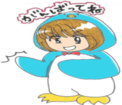 Penguin of girl sticker #4111899