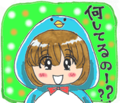 Penguin of girl sticker #4111909