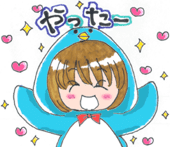 Penguin of girl sticker #4111914