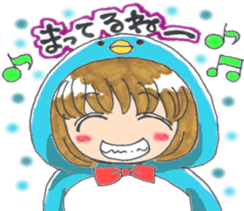 Penguin of girl sticker #4111915