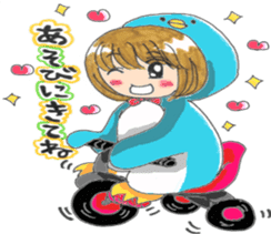 Penguin of girl sticker #4111918
