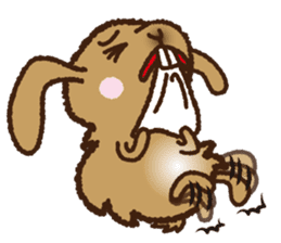 House sitting rabbit, kuu-chan world sticker #4112770