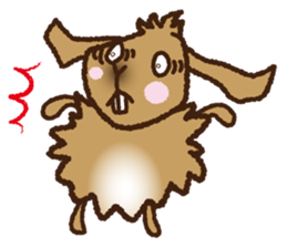 House sitting rabbit, kuu-chan world sticker #4112794