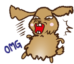 House sitting rabbit, kuu-chan world sticker #4112795
