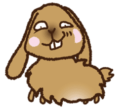House sitting rabbit, kuu-chan world sticker #4112798