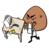 Chestnut the office worker sticker #4113431