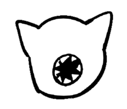 White cat  head sticker #4114451