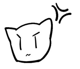 White cat  head sticker #4114453