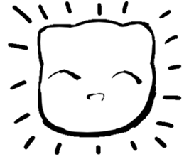 White cat  head sticker #4114454
