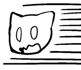 White cat  head sticker #4114456