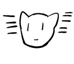 White cat  head sticker #4114457