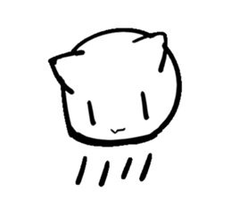 White cat  head sticker #4114459