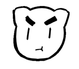 White cat  head sticker #4114461