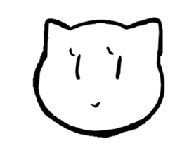 White cat  head sticker #4114462
