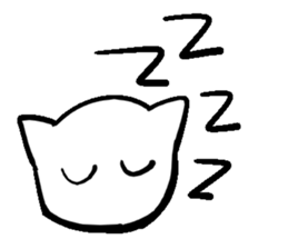 White cat  head sticker #4114465