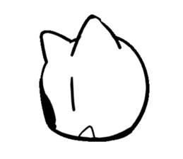 White cat  head sticker #4114473