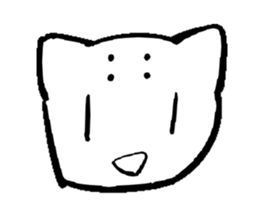 White cat  head sticker #4114474
