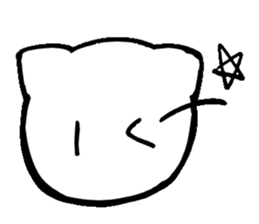 White cat  head sticker #4114479