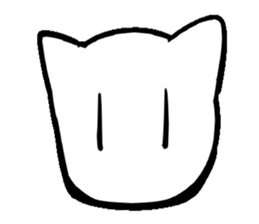 White cat  head sticker #4114480
