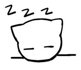 White cat  head sticker #4114482