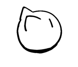 White cat  head sticker #4114483