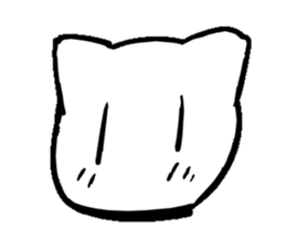 White cat  head sticker #4114485