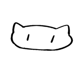 White cat  head sticker #4114486