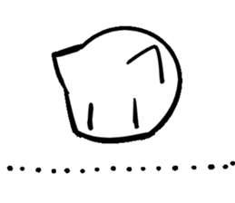 White cat  head sticker #4114487