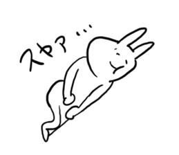 Rabbit is enjoying. sticker #4115370
