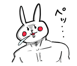 Rabbit is enjoying. sticker #4115375