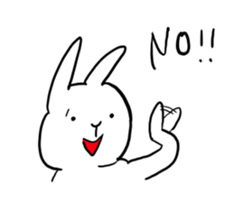 Rabbit is enjoying. sticker #4115377