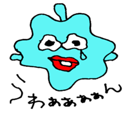 Protruding teeth fish sticker #4115541