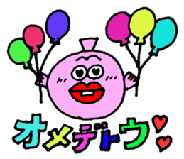 Protruding teeth fish sticker #4115549