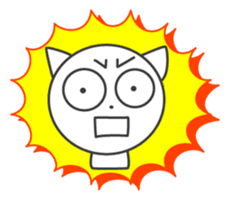 Pleasant daily life of white cat Ume sticker #4115867
