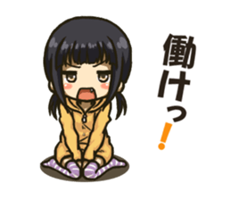 Sticker of scornful girl sticker #4115972