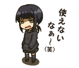 Sticker of scornful girl sticker #4115981