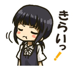 Sticker of scornful girl sticker #4115984