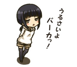 Sticker of scornful girl sticker #4115990