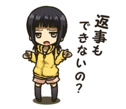 Sticker of scornful girl sticker #4115994