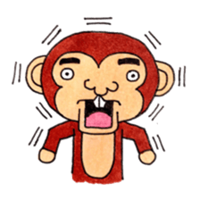 The monkey which is a snaggletooth sticker #4117105
