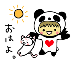 Pandaman and Cat sticker #4117568