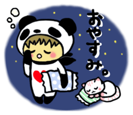 Pandaman and Cat sticker #4117571
