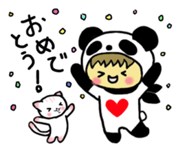 Pandaman and Cat sticker #4117572