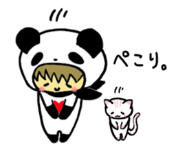 Pandaman and Cat sticker #4117573