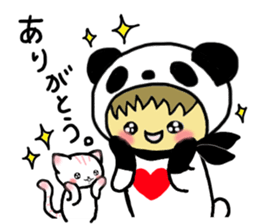 Pandaman and Cat sticker #4117576