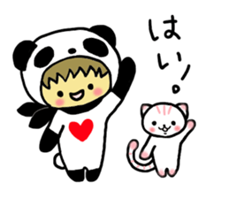 Pandaman and Cat sticker #4117581