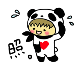 Pandaman and Cat sticker #4117587